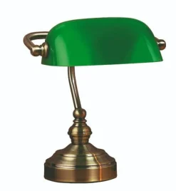 Sklep Kaja Elegancka bankierka z zielonym kloszem 105930 | Kaja Oświetlenie