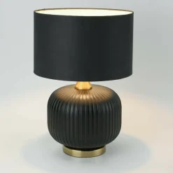Sklep Kaja Elegancka, czarno-złota lampka stołowa LP-1515/1T SMALL z serii TAMIZA