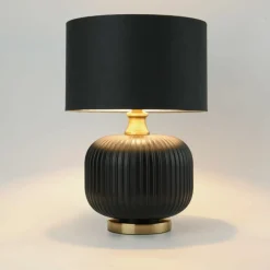 Sklep Kaja Elegancka, czarno-złota lampka stołowa LP-1515/1T SMALL z serii TAMIZA