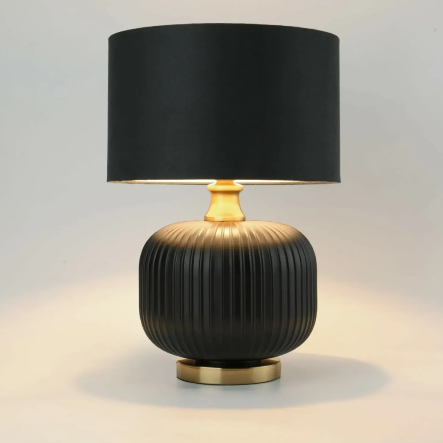 Sklep Kaja Elegancka, czarno-złota lampka stołowa LP-1515/1T SMALL z serii TAMIZA