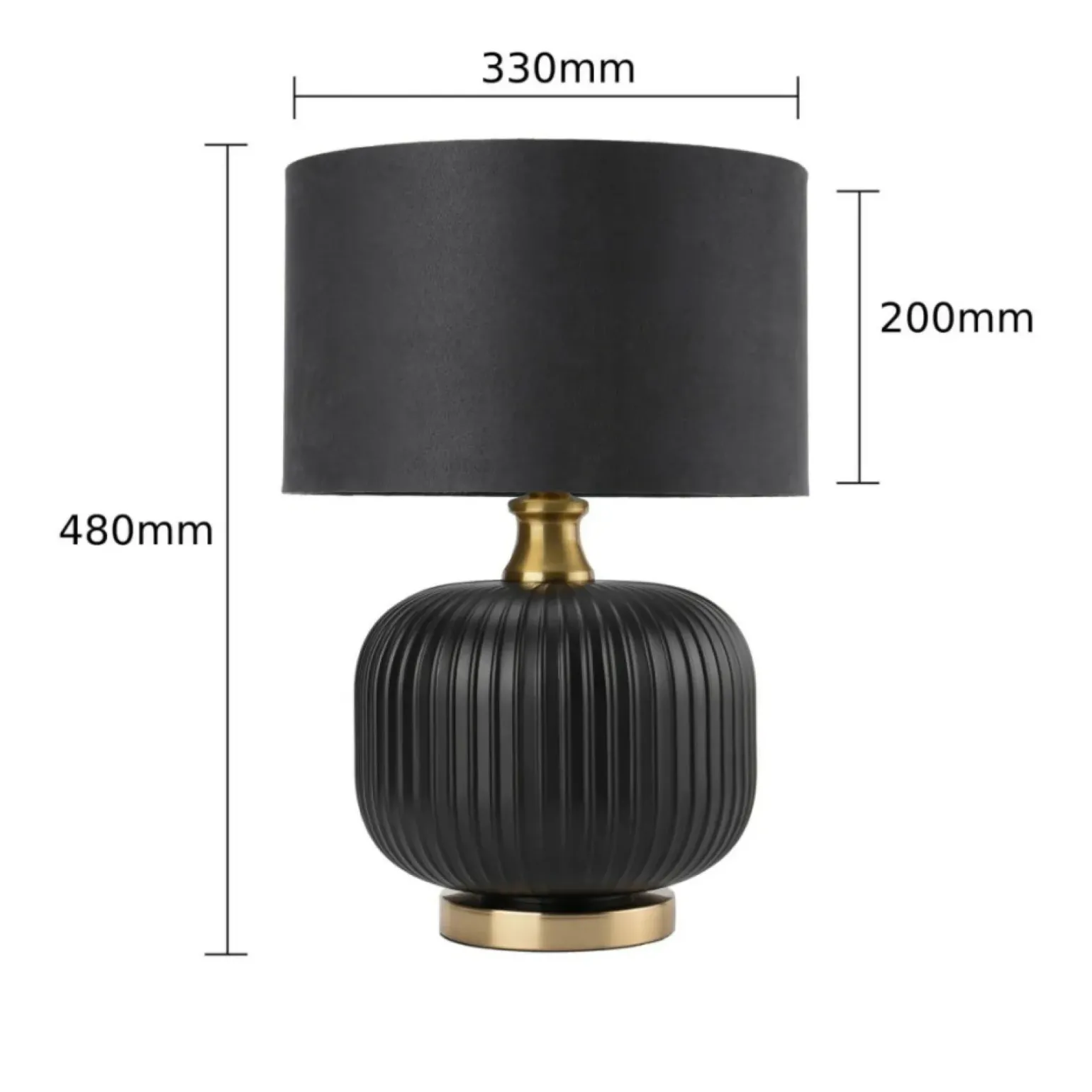 Sklep Kaja Elegancka, czarno-złota lampka stołowa LP-1515/1T SMALL z serii TAMIZA