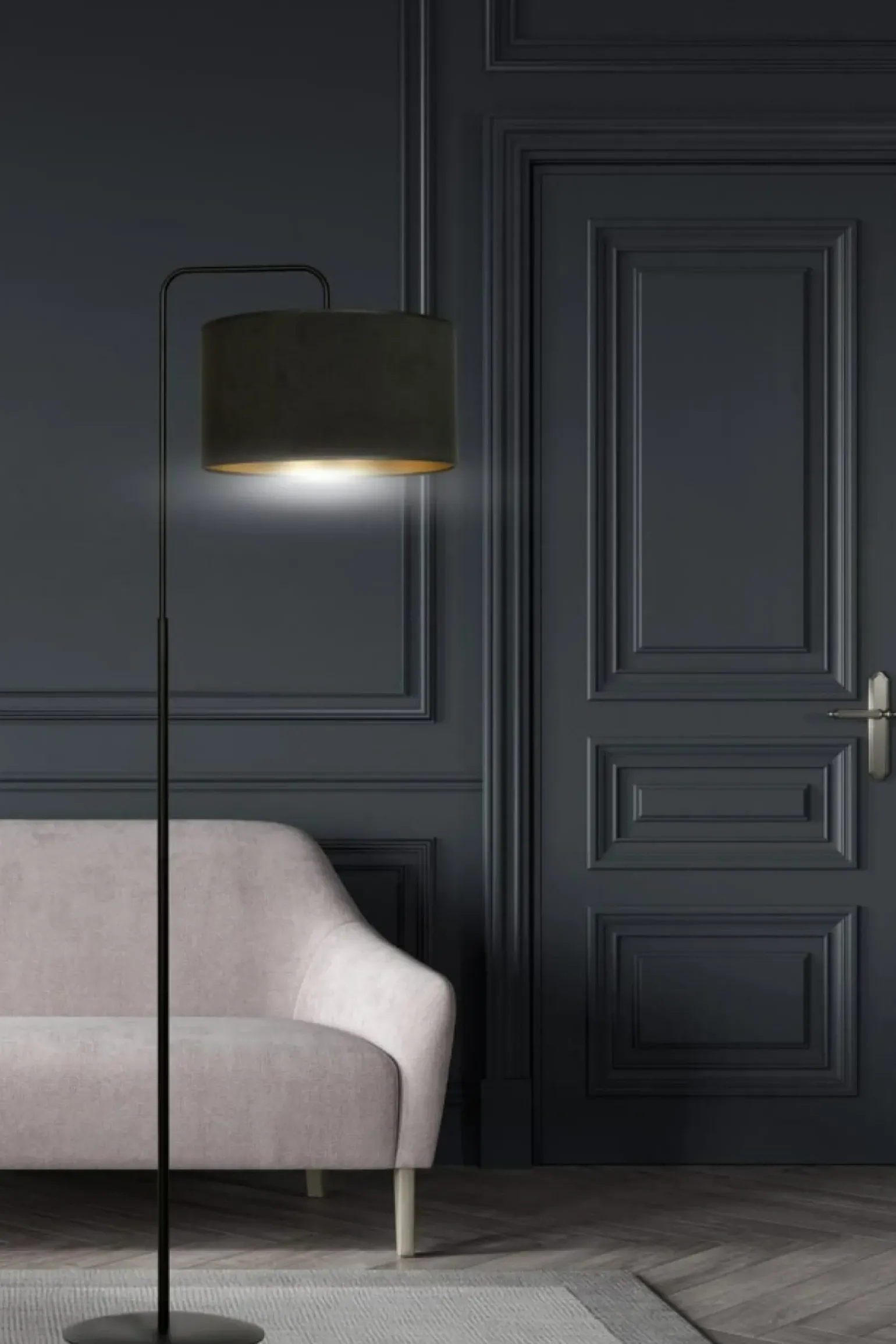 Sklep Kaja Elegancka, klasyczna lampa podłogowa do salonu 1054/LP1 HILDE | Kaja