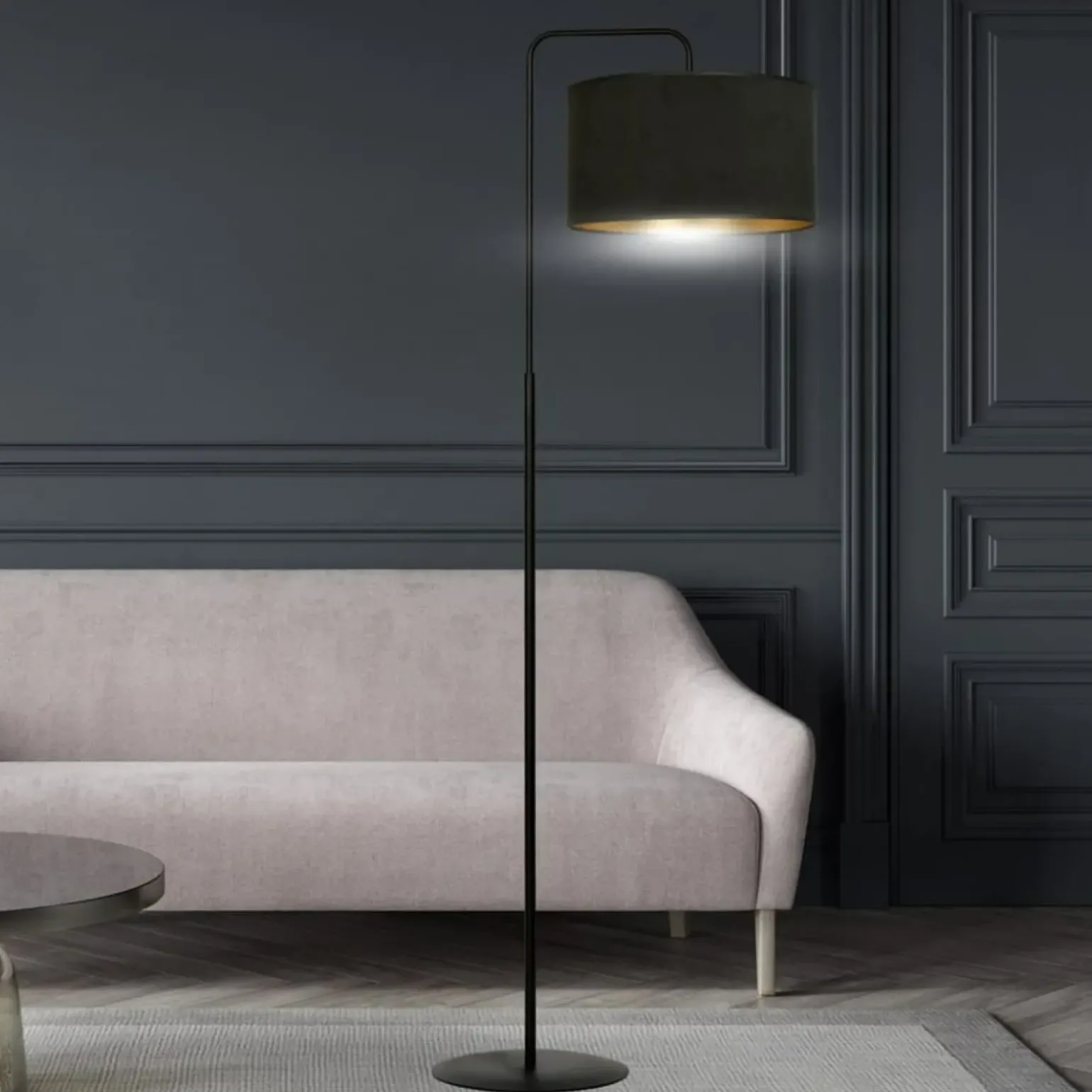 Sklep Kaja Elegancka, klasyczna lampa podłogowa do salonu 1054/LP1 HILDE | Kaja