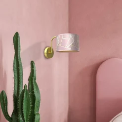 Sklep Kaja Elegancka lampa ścienna, różowy kinkiet MLP7583 z serii ZIGGY | Kaja Oświetlenie