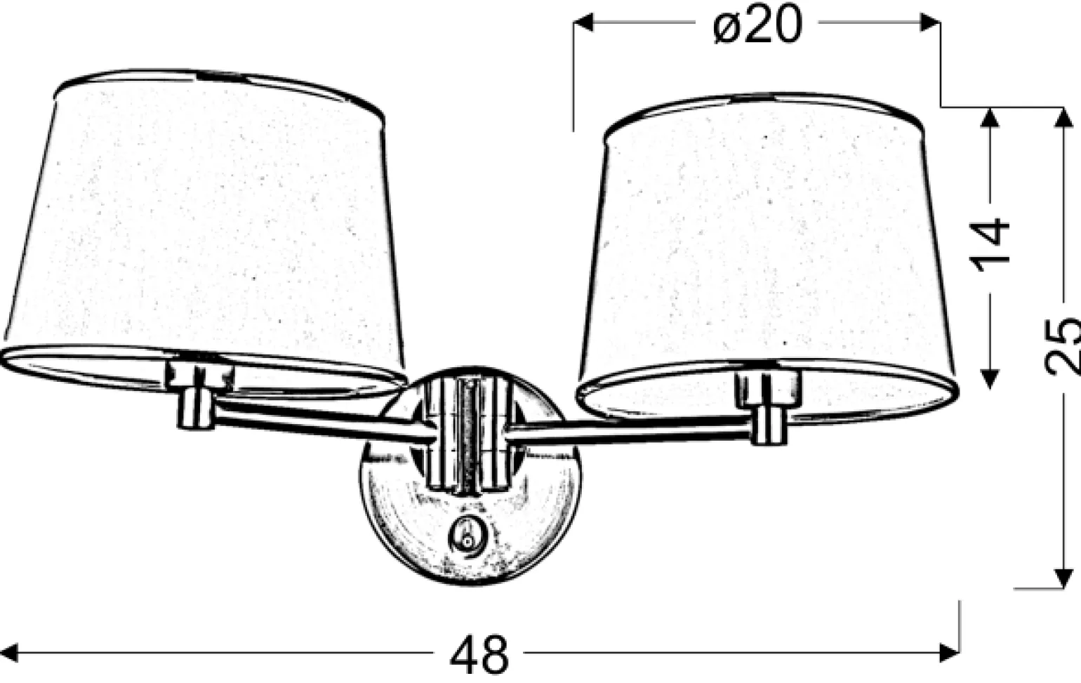 Sklep Kaja Elegancka lampa ścienna z włącznikiem 22-01309 IBIS | Kaja Oświetlenie