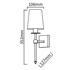 Sklep Kaja Elegancka lampa do sypialni LP-2118/1W CHROM CASOLI | Kaja Oświetlenie