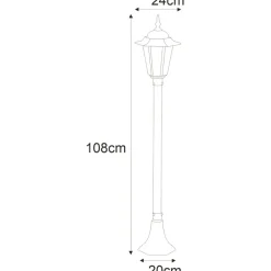 Sklep Kaja Elegancka lampa ogrodowa K-6009B CZ/ZŁ STANDARD | Kaja Oświetlenie
