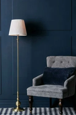 Sklep Kaja Elegancka lampa podłogowa ze złotą oprawą 106322 | Kaja Oświetlenie