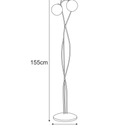 Sklep Kaja Elegancka lampa podłogowa, dwa punkty świetlne K-5353 z serii NELA