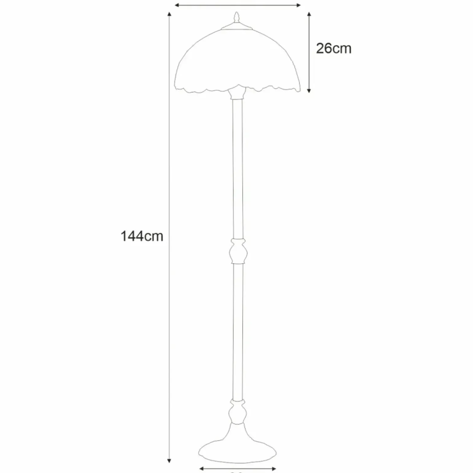 Sklep Kaja Elegancka lampa podłogowa K-F161122 WITRAŻ | Kaja Oświetlenie