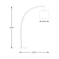 Sklep Kaja Elegancka lampa stojąca idealna za kanapę w salonie 3066 z serii MANG