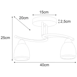 Sklep Kaja Elegancka lampa sufitowa K-JSL-8090/2 AB SAMIRA | Kaja Oświetlenie