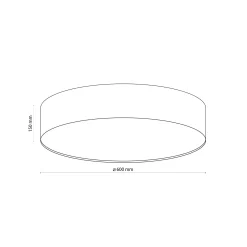 Sklep Kaja Elegancka lampa sufitowa ⌀60cm złoty abażur TK 4843 z serii RONDO GOLD