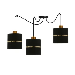 Sklep Kaja Elegancka lampa wisząca, czarno-złote abażury 33-17772 z serii ASSAM P