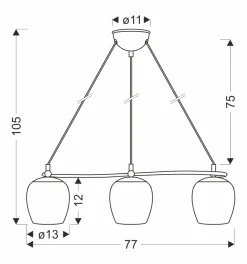 Sklep Kaja Elegancka lampa wisząca nad stół w jadalni 33-07377 SERANO | Kaja