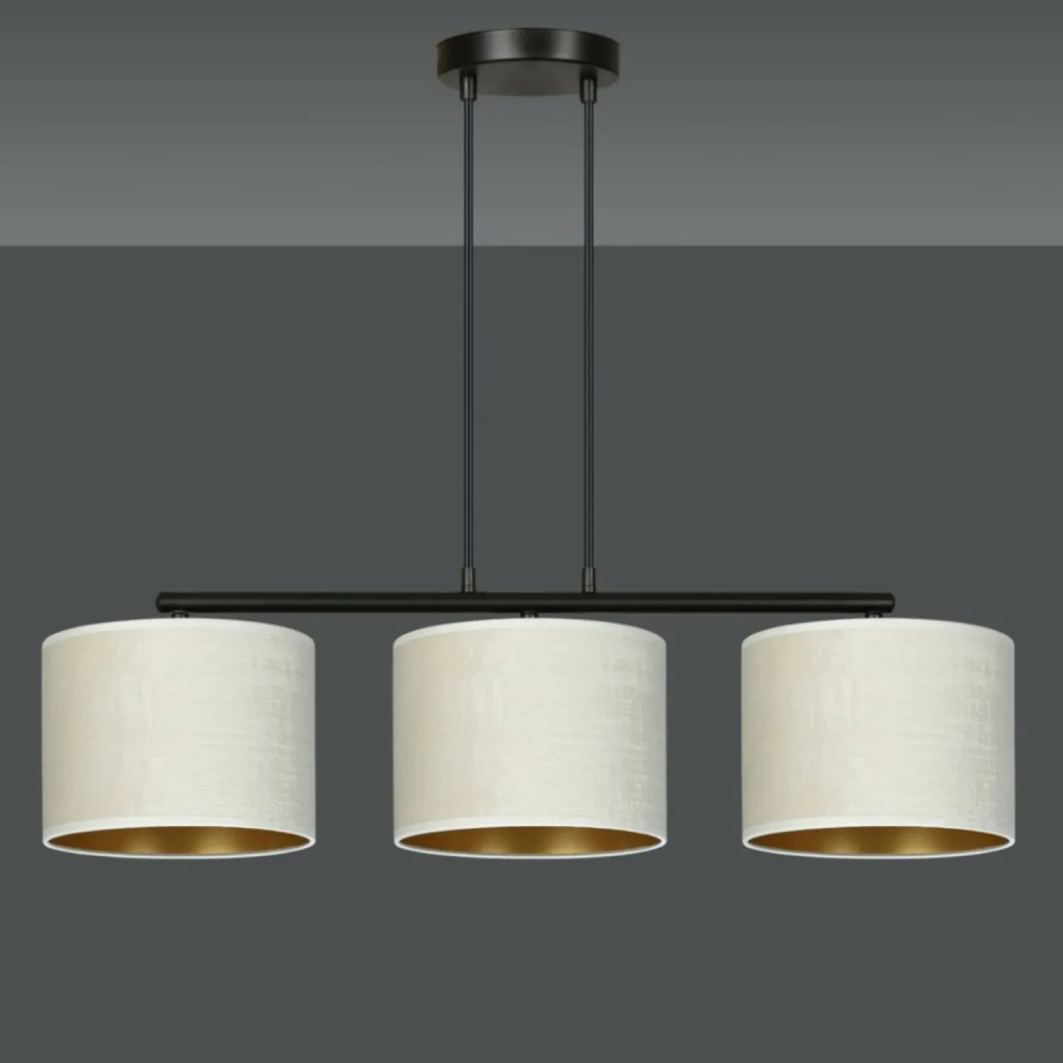 Store Elegancka lampa wisząca nad stół w jadalni 1052/3 HILDE | Kaja Żyrandole Nowoczesne