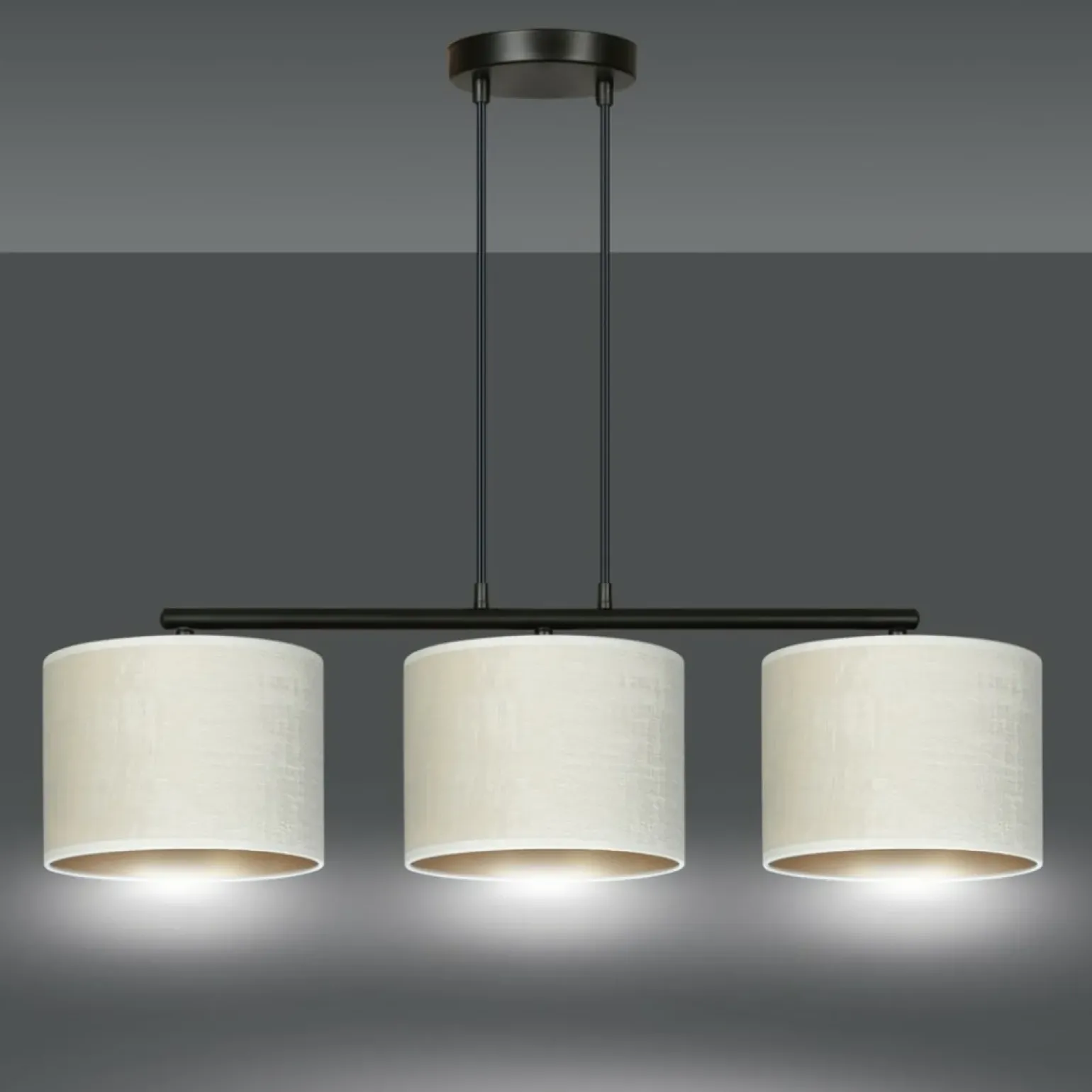 Store Elegancka lampa wisząca nad stół w jadalni 1052/3 HILDE | Kaja Żyrandole Nowoczesne