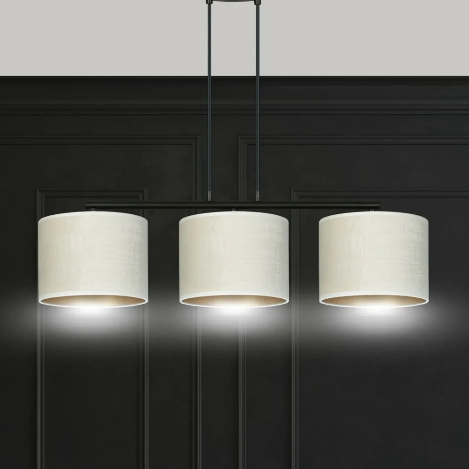 Store Elegancka lampa wisząca nad stół w jadalni 1052/3 HILDE | Kaja Żyrandole Nowoczesne