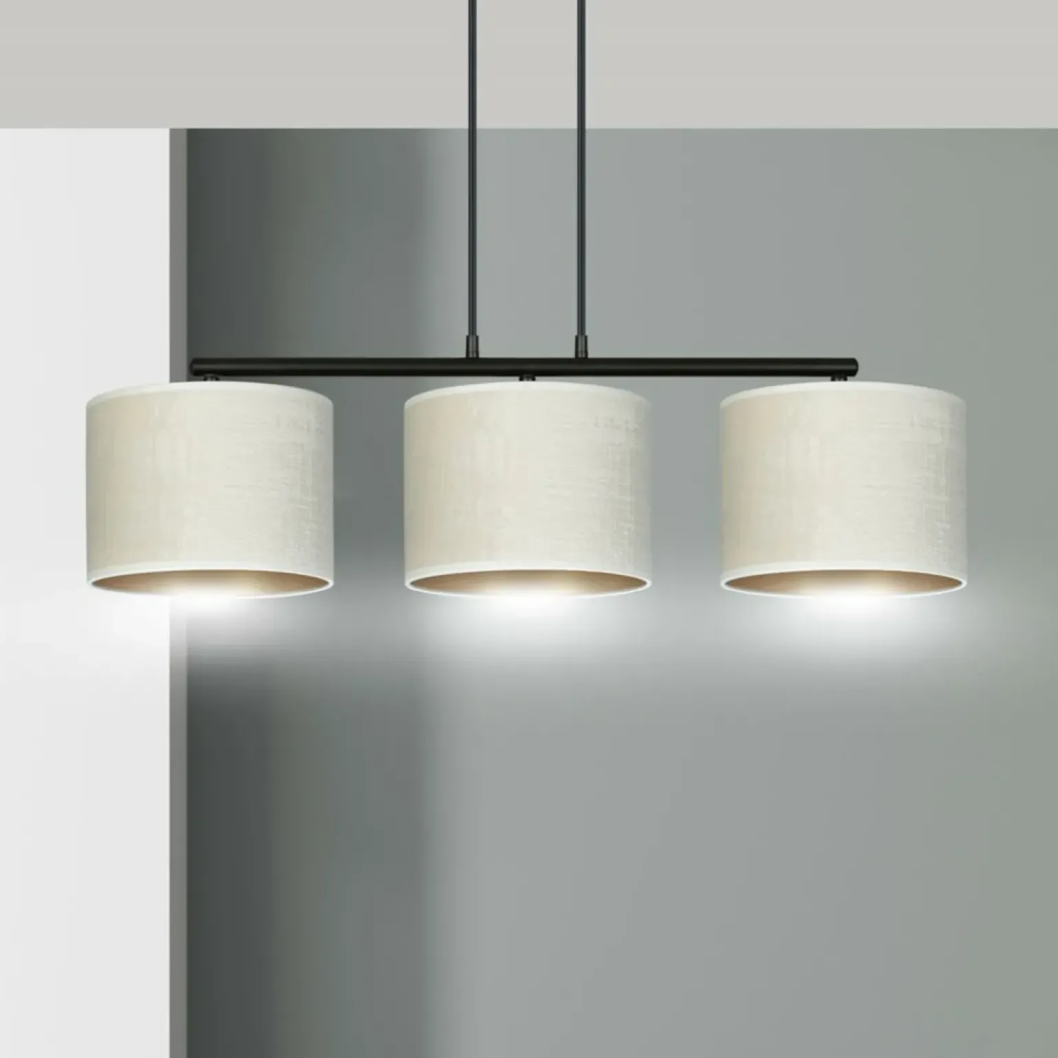 Store Elegancka lampa wisząca nad stół w jadalni 1052/3 HILDE | Kaja Żyrandole Nowoczesne