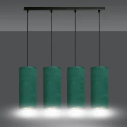 Sklep Kaja Elegancka lampa wisząca z zielonymi abażurami 1058/4 BENTE | Kaja