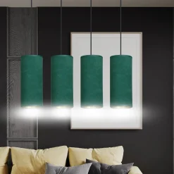 Sklep Kaja Elegancka lampa wisząca z zielonymi abażurami 1058/4 BENTE | Kaja