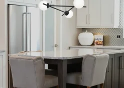 Discount Elegancka lampa wisząca z białymi kloszami K-4966 | Kaja Oświetlenie Żyrandole Nowoczesne