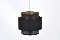 Sklep Kaja Elegancka lampa wisząca z czarno-złotymi abażurami K-5280 z serii AMOS