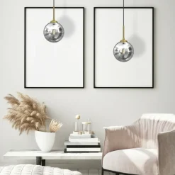 Best Sale Elegancka lampa wisząca z lustrzanym kloszem MLP8413 z serii REFLEX | Kaja Oświe Żyrandole Nowoczesne