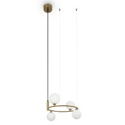 Discount Elegancka lampa wisząca z kloszami MOD013PL-04BS1 z serii RING | Kaja Żyrandole Nowoczesne