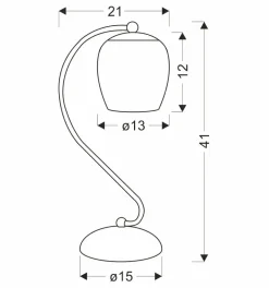 Sklep Kaja Elegancka lampka na szafkę w sypialni 41-11077 SERANO | Kaja