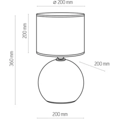 Sklep Kaja Elegancka lampka na szafkę nocną TK 5067 PALLA SMALL | Kaja