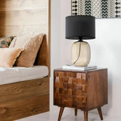 Sklep Kaja Elegancka lampka na szafkę w sypialni TK 5988 MELODY TOPAZ | Kaja