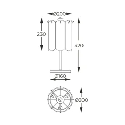 Sklep Kaja Elegancka lampka stołowa w stylu glamour MT3523-3S-EGN NIRA | Kaja
