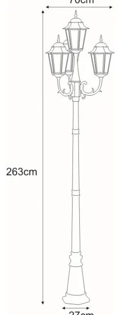 Sklep Kaja Elegancka latarnia K-7006A2/4 CZARNY/ZŁOTY LOZANA | Kaja Oświetlenie