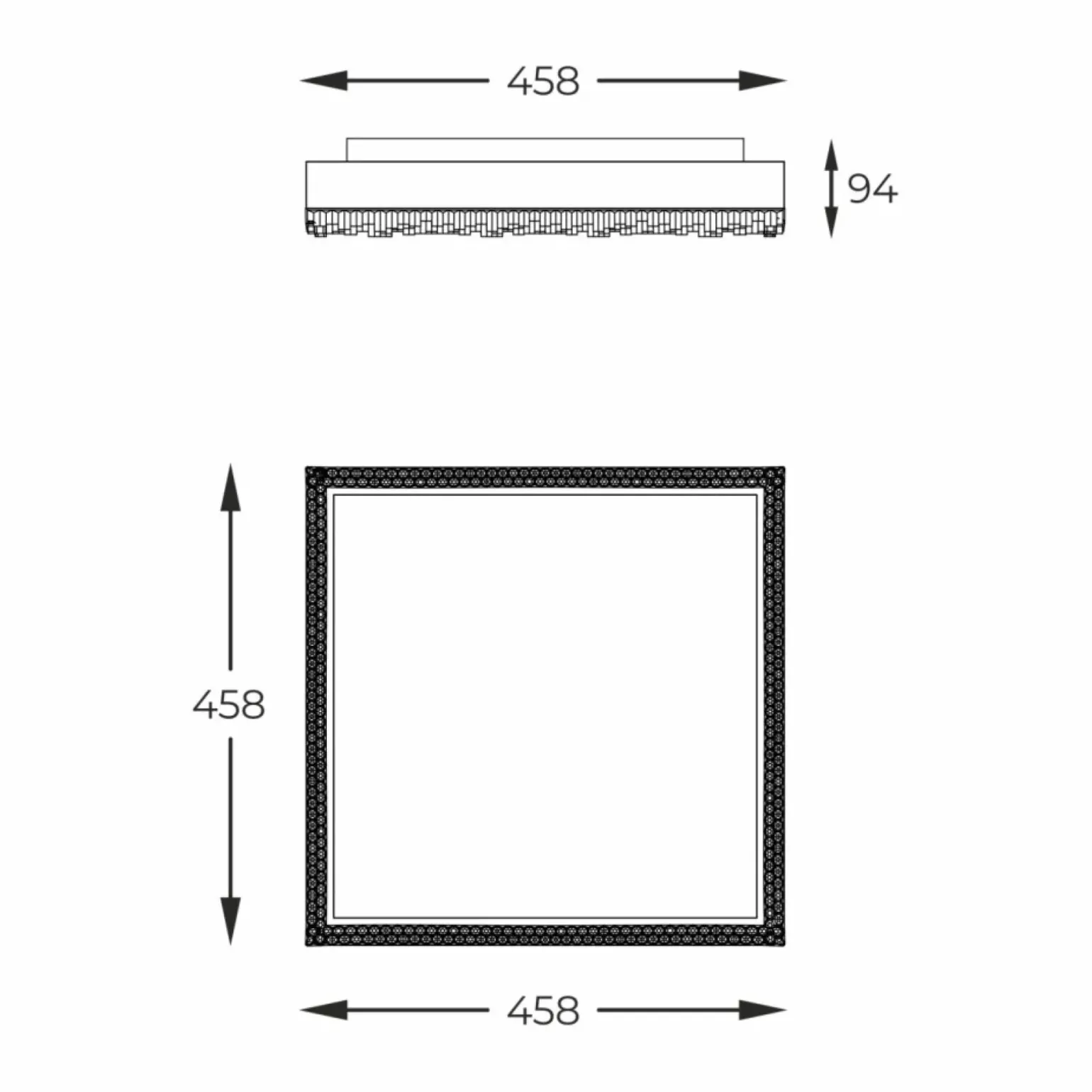 Sklep Kaja Elegancka, ledowa lampa sufitowa plafon FM2304458S-MB REGI | Kaja