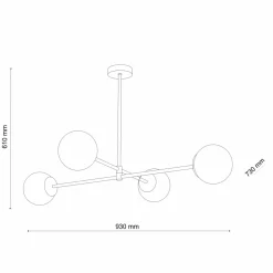 Cheap Elegancka, złota lampa sufitowa do sypialni TK 4605 z serii CADIX Żyrandole Nowoczesne