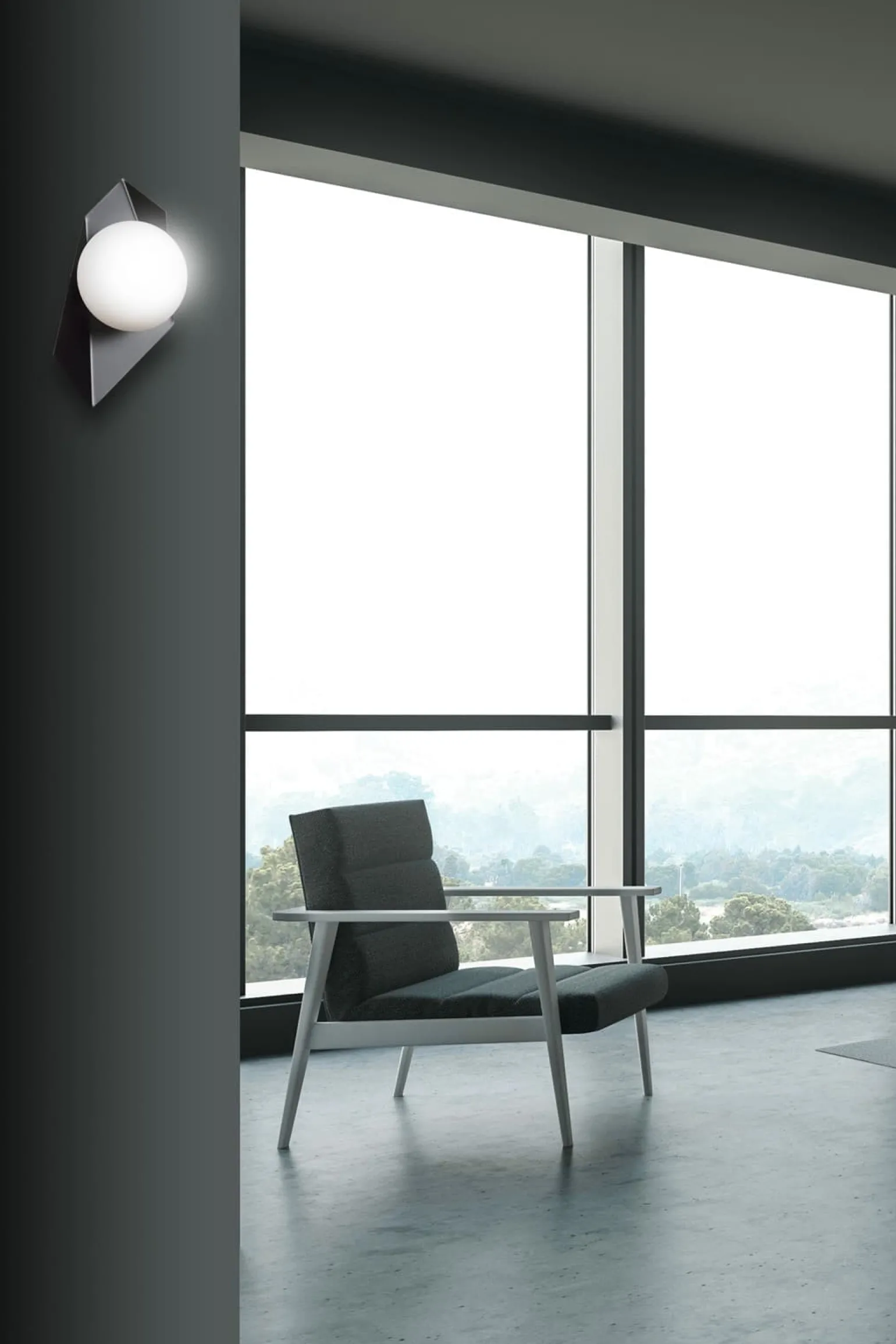 Sklep Kaja Elegancki czarno biały kinkiet do sypialni 636/K1 | Kaja Oświetlenie