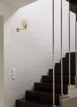 Sklep Kaja Elegancki kinkiet ścienny z bursztynowym kloszem K-5415 z serii GRAND