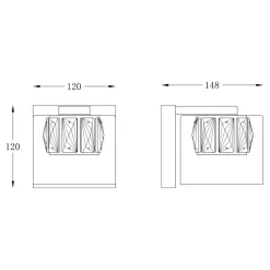Sklep Kaja Elegancki kinkiet do sypialni W0389-01A-B5AC GEM| Kaja Oświetlenie