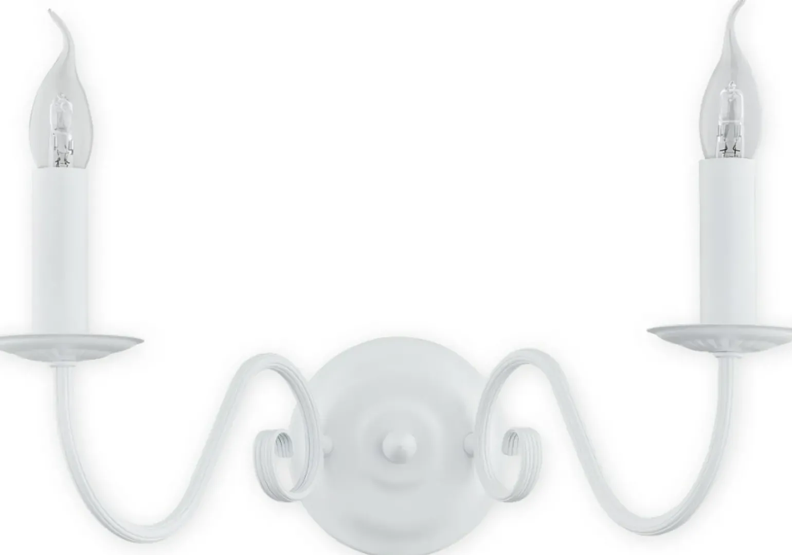 Sklep Kaja Elegancki kinkiet na 2 świecowe żarówki O2891 K2 BIA | Kaja