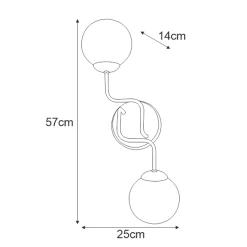 Sklep Kaja Elegancki kinkiet w kolorze czarno-złotym K-4707 z serii KA