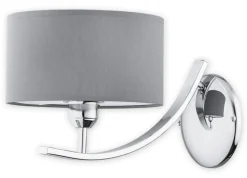 Sklep Kaja Elegancki kinkiet z szarym abażurem O2870 K1 CH + SZA | Kaja