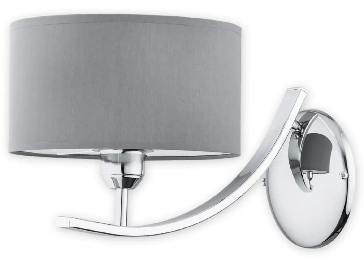 Sklep Kaja Elegancki kinkiet z szarym abażurem O2870 K1 CH + SZA | Kaja