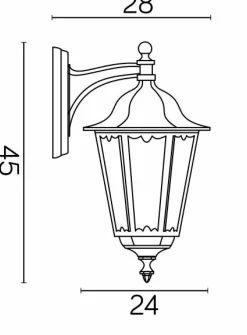 Sklep Kaja Elegancki kinkiet zewnętrzny K 3012/1/D z serii RETRO CLASSIC | Kaja Oświetlenie