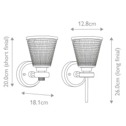Sklep Kaja Elegancki, klasyczny kinkiet BATH-GUNNIS1-BB z serii GUNNISLAKE