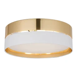 Sklep Kaja Elegancki plafon z biało-złotym abażurem TK 4772 z serii HILTON | Kaja
