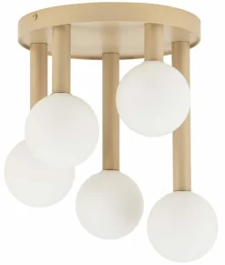 Sklep Kaja Elegancki plafon z białymi kloszami, do salonu SIG 33604 PERLA | Kaja