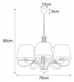 Sklep Kaja Elegancki żyrandol do stylowego salonu K-4061 DIANA | Kaja Oświetlenie