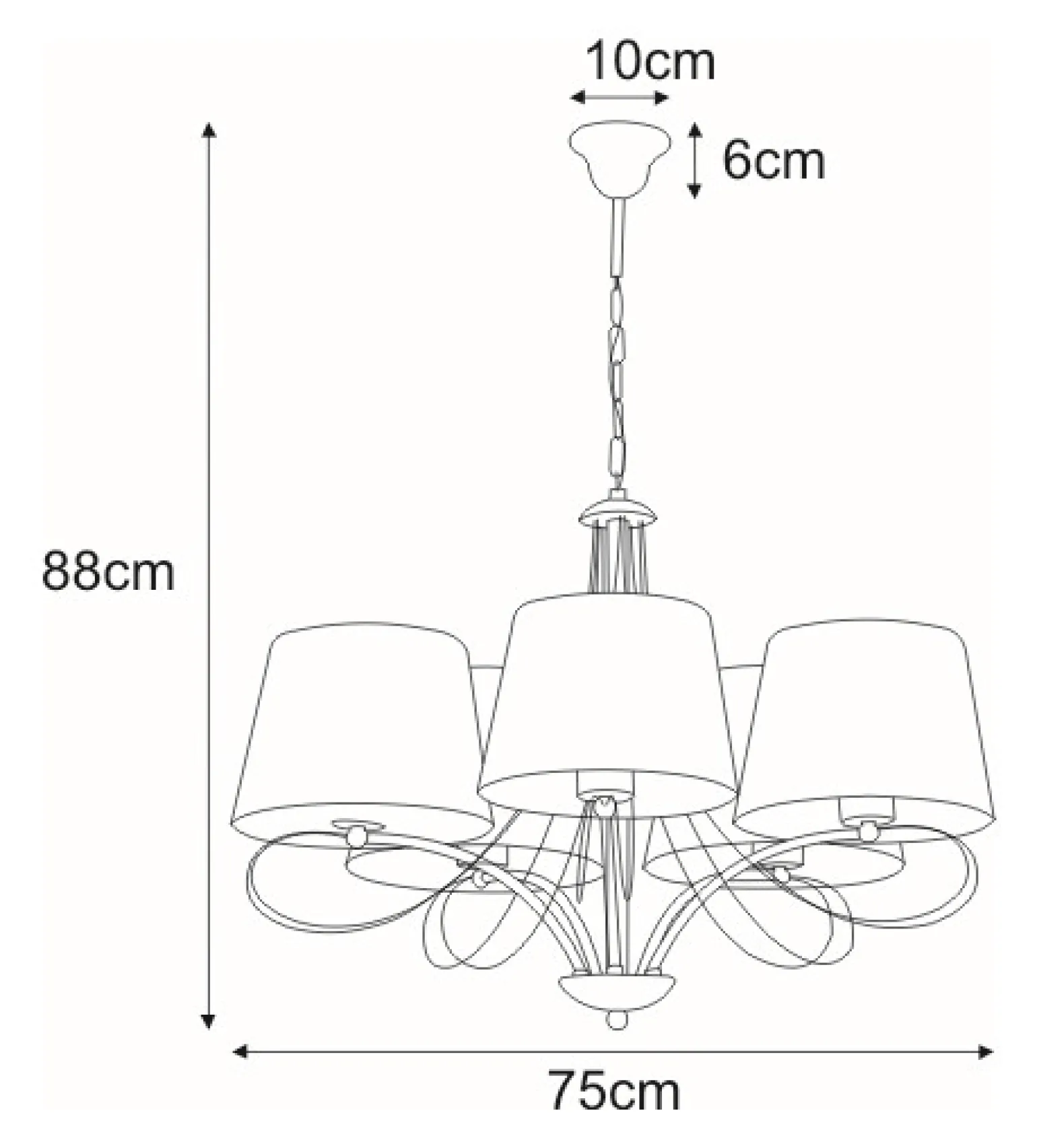 Sklep Kaja Elegancki żyrandol do stylowego salonu K-4061 DIANA | Kaja Oświetlenie