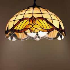 Sklep Kaja Elegancki żyrandol z witrażowym kloszem K-P161122 WITRAŻ | Kaja